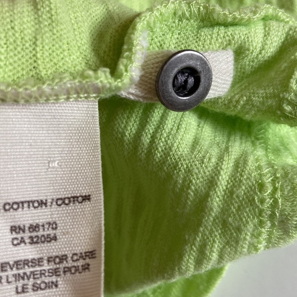 Vintage Free People Lime Green Floral Crop Short Sleeve Slouchy Hoodie Small - Picture 10 of 11